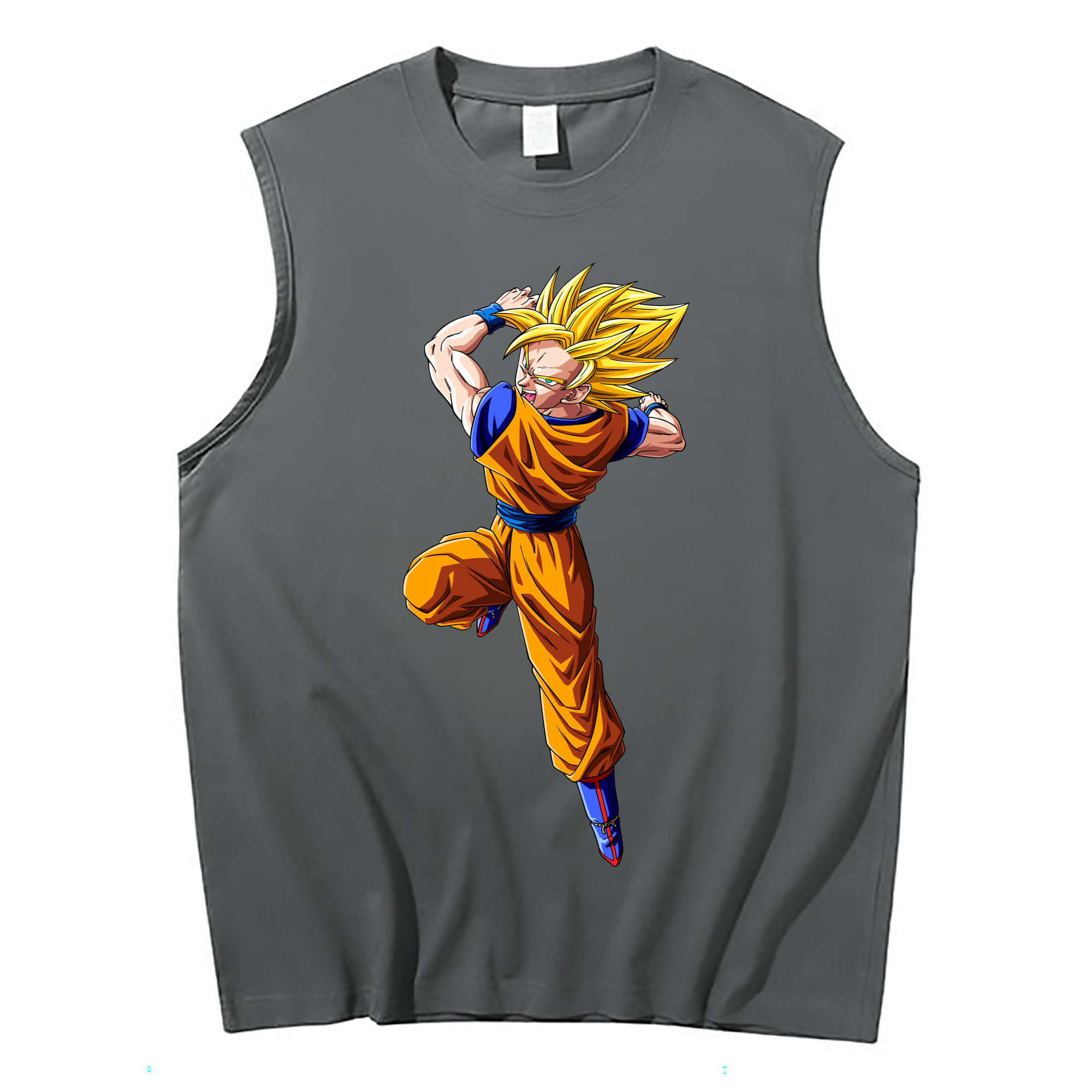 （画像用） ドラゴンボール 孫悟空（そん ごくう）Son Goku カカロット DRAGON BALL Kakarotto コットン100％タンクトップ（フロントプリント）